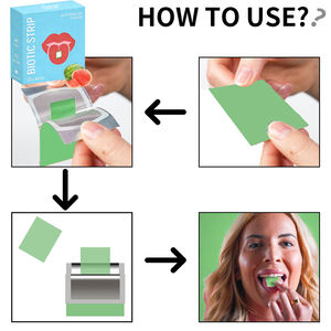 Bandes buccales biotiques OEM/ODM : Lisse la texture de la peau, fortifie les cheveux, absorption rapide, produits de beauté à la biotine, échantillon gratuit pour adultes - Product Image 2