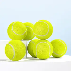 Großhandel benutzer definierte Logo Kauen Gummi Übung Training interaktive Haustier Ball werfen kleine Tennis Hund Ball Spielzeug