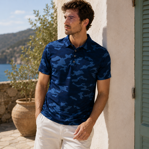 Polo de Golf Personalizado Premium para Hombre, Camuflaje, Rendimiento, Absorción de Humedad, Marca Privada, Ropa Corporativa OEM - Product Image 1