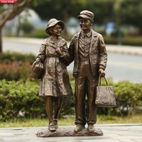Statues lesbiennes en bronze grandeur nature extérieures personnalisées