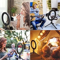 Mode 10 pouces anneau lumineux 12W 3 Modes d'éclairage 10 luminosité réglable Led Selfie anneau lumineux avec support pour Tiktok et youtube