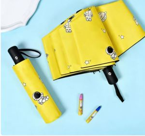 Paraguas de Astronauta con Logotipo Personalizado en Vinilo, 3 Pliegues, Protección UV, para Viajes, Lluvia y Sol, con Estampado de Astronauta - Product Image 3