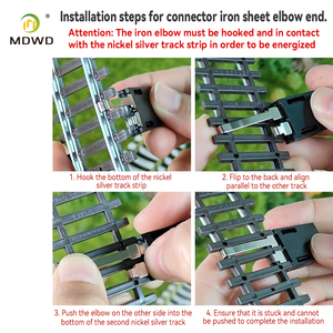 HO 1:87 Scale Rail Power Connector Clip-<strong>on</strong> Design for DIY Railway Layout Sand <strong>Table</strong> Model - Product Image 6
