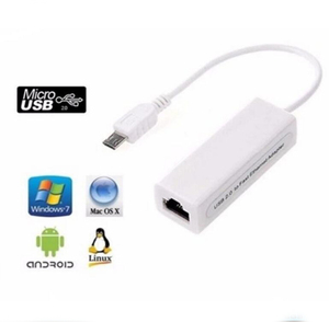 Adaptateur réseau <span class=keywords><strong>LAN</strong></span> Micro <span class=keywords><strong>USB</strong></span> 2.0 vers Fast Ethernet RJ45 100Mbps Blanc - Product Image 5