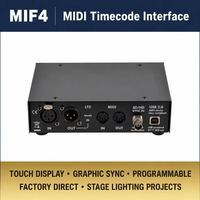 Interface de code temps MIDI MIF4, contrôleur d'éclairage de scène, boîte de synchronisation LTC/MTC, générateur pour spectacles en club, en stock