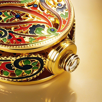 Flacons de parfum en alliage métallique européen brevetés de 10 ml, flacons en verre antiques pour huiles essentielles et attar avec bâtonnet applicateur d'huile essentielle