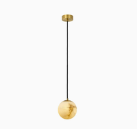 Lampes suspendues LED modernes et simples au design marbre lune pour chambre à coucher, décoration intérieure, petite surface, angle de faisceau 360°, blanc chaud, haute luminosité