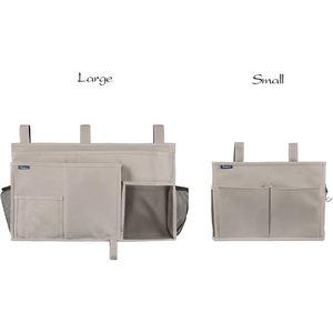 Bedside Caddy Hanging Storage <b>Bag</b> Grey Rectangular Multifunctional Organizer for <b>Bed</b> Bunk Hospital Dorm Baby - Product Image 3