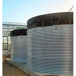 Revestimiento de PVC para riego agrícola, tanque de agua de acero galvanizado en caliente y tanque de agua purificada, fácil de instalar