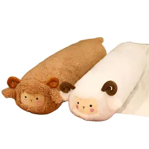 Hot Selling Lamb Soft Toy Long Pillow Stuffed Toys Fluffy Sheep Plush Animal Sheep