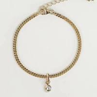 Vente en gros de breloques en laiton personnalisées DIY pour la fabrication de bijoux pendentif lune planète en zircon tendance avec chaîne à maillons en forme de cœur