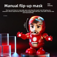 Robot dansant électrique à succès avec lumière et musique, figurine d'action de super-héros, jouet interactif amusant à piles pour enfants