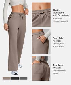 <span class=keywords><strong>Pantalon</strong></span> de survêtement droit amincissant Vractive pour <span class=keywords><strong>femme</strong></span>, avec cordon de serrage et poches latérales, idéal pour la course et le fitness en extérieur - Product Image 2