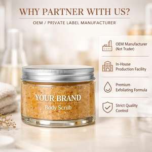 Gommage corporel exfoliant et lissant pour le soin de la peau, fabricant OEM ODM de marque privée, exfoliant corporel nourrissant, éliminateur de peaux mortes - Product Image 2