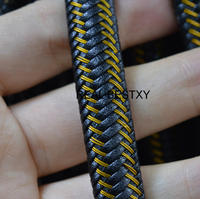 Yaklaşık: 12*6mm örgülü deri halat geniş düz deri kordon bilezikler DIY takı yapımı bulguları fabrika satış fiyatı