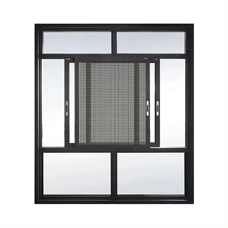 Custom balcony patio hurricane impact triple pane simple design aluminium sliding glass window slide aluminum alloy windows