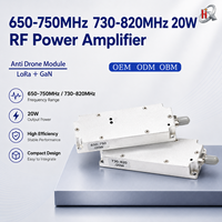 Amplificateur RF GaN personnalisable 20W 100-6000MHz, module Lora, module anti-drone RF, VCO intégré