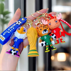 Porte-clés en silicone LEYAO Football Hero Cartoon Animal, pendentif sportif pour cadeaux <span class=keywords><strong>de</strong></span> fans et accessoires quotidiens - Product Image 6