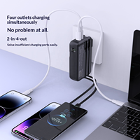 Batterie externe magnétique OEM LOGO 10000mAh haute capacité à charge rapide sans fil avec prise murale AC intégrée 22.5W PD QC Design Sportif