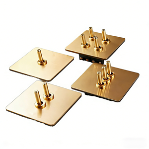 Brass Push Button <strong>Light</strong> <strong>Wall</strong> <strong>Switches</strong> UK EU US French Germany Stainless Steel Panel Metal Electric <strong>Switch</strong> and Socket Dimmer - Product Image 3