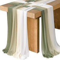 Chemin de table en polyester 100% accessoire de table à manger de mariage décoratif tissé moderne