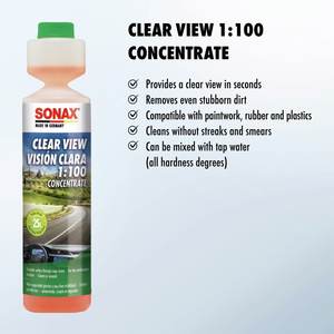 Concentrado Limpiaparabrisas de Alta Calidad Clear Sight 1:100, 250ml, Para Uso en Verano y Visibilidad Clara - Product Image 2