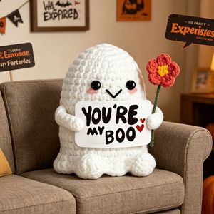 Bestseller Transfrontaliero, Top Seller di Amazon, Bambola Fantasma di Halloween Personalizzata Lavorata all'Uncinetto in Lana per Età 7-14, Confezionata in Rete - Product Image 1