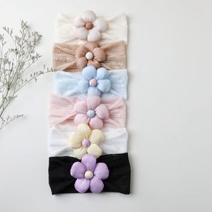 Nouveau Bandeau d'été en dentelle à fleurs pour nouveau-né, protection douce <span class=keywords><strong>de</strong></span> la fontanelle, accessoires capillaires <span class=keywords><strong>de</strong></span> princesse pour pièce climatisée - Product Image 2
