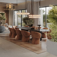 Grande chaise de salle à manger moderne pivotante à 360 °, tabouret de maquillage rembourré