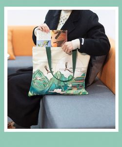 High Quality Canvas Tote <b>Bag</b> <b>Foldable</b> Reusable <b>Shopping</b> <b>Bag</b> for Grocery Market Travel Daily Errands Easy to Store - Product Image 3
