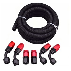 Kit de raccordement de tuyau de carburant An10, 10 pieds, en nylon tressé en acier inoxydable, pour systèmes automobiles d'huile et d'essence - Product Image 1