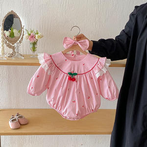 2025 otoño <span class=keywords><strong>Super</strong></span> lindo bebé mamelucos manga larga ropa infantil encaje niñas nuevo dulce princesa vestido hermana trajes - Product Image 3