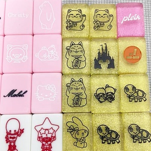 Custom Design American Mahjong Tile Set Customized Acrylic Travel Mahjong Game <b>Entertainment</b> Table Game Rummikub - Product Image 2