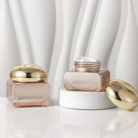 Bouteilles Vides en Verre de 30 ml pour Huile Cosmétique, Givrées Blanc Dégradé Orange Noir, Flacon Carré en Verre avec Couvercle Sphérique
