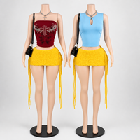 Ensemble Sportif PEEQI Personnalisé pour Femme : Robe Courte Moulante Y2K et Mini Blazer Élastique, Style Streetwear Estival Écologique