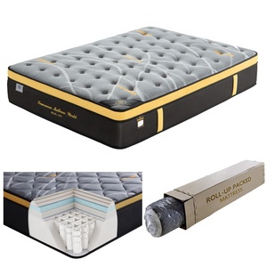 Matelas à ressorts ensachés en mousse à mémoire de forme avec gel rafraîchissant, le plus populaire, 30 cm (12 pouces), roulé sous vide, livré en boîte, MS030 - Product Image 1