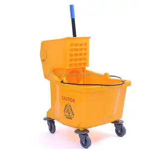 Professional Outdoor Housekeeping Hospital Hotel Floor 36 Liter Mop Trolley Single Mop Bucket And Wringer Cleaning Cart Trolley