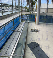 Système de main courante de balustrade de garde-corps en verre sans cadre moderne extérieur de canal en U