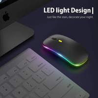 Ratón Inalámbrico para Juegos con Logotipo Personalizado al por Mayor, Ratón Inalámbrico con Retroiluminación RGB Bluetooth para PC