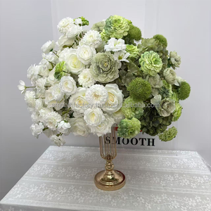 LEDA Fournitures de décoration pour événements et fêtes, centre de table floral en soie, combinaison de couleurs, boules de fleurs artificielles pour mariage - Product Image 3