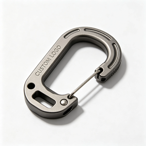 Mousqueton léger en aluminium usiné CNC à clip rapide, crochet fonctionnel minimaliste, logo personnalisé, accessoires d'équipement de plein air - Product Image 3