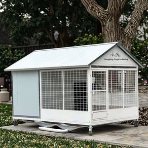Sang trọng thêm lớn chó kennel mô hình rắn bốn mùa phổ chó lồng ngoài trời mưa-proof cách nhiệt nút vật liệu kim loại - Product Image 1