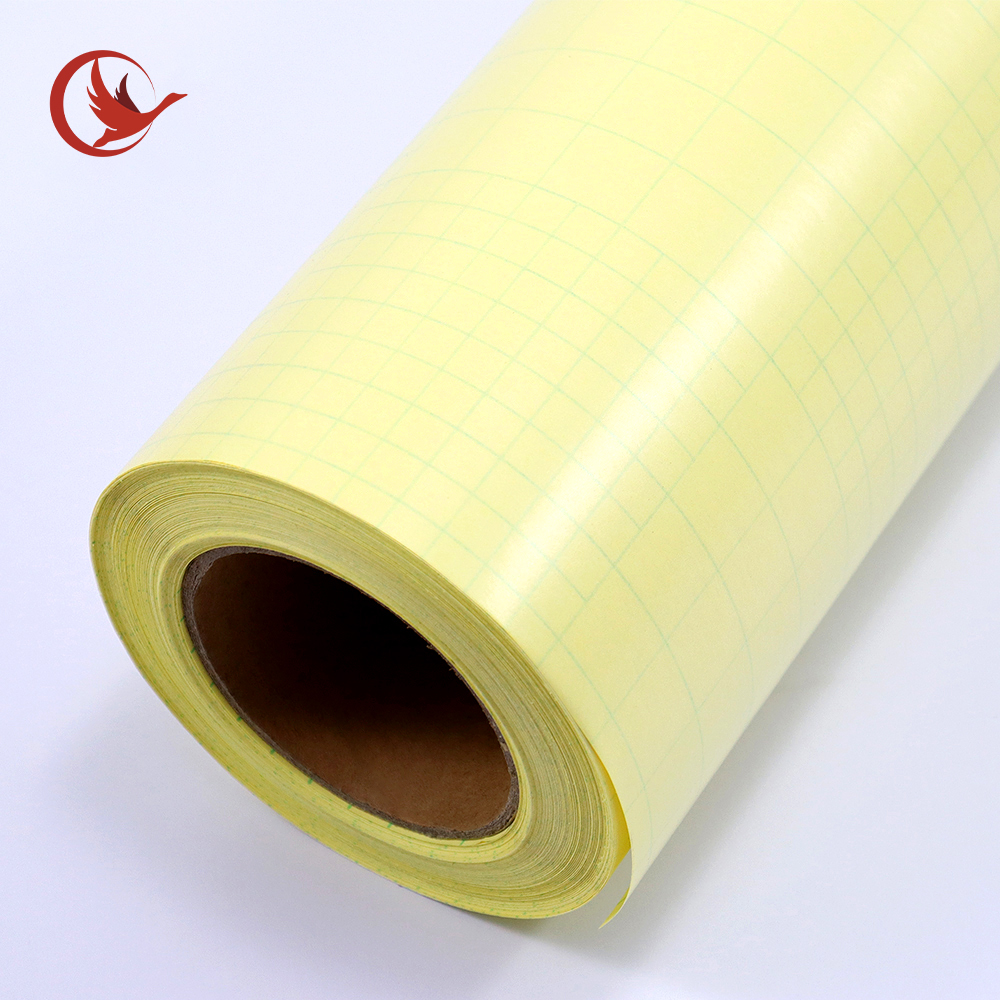 Manufacturer's Self-Adhesive Cold Laminating Film PVC Roll Glossy Matte Yellow Lining Soft Waterproof Hardness