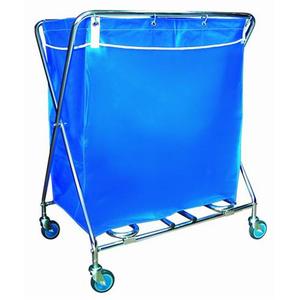 Carrello Multiuso 343 L in Acciaio Inox Blu Pieghevole con Ruote per Stoccaggio Lavanderia - Product Image 1