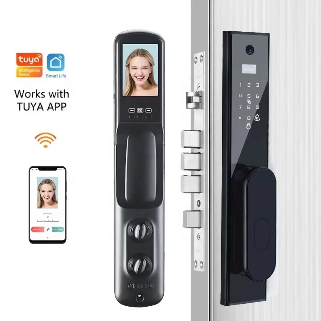 Tuya Smart Wifi Digitaal Deurslot Code Kaart Sleutel Smartphone Unlock Vingerafdruk Voor Smart Home