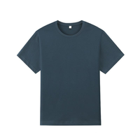 T-shirt en coton tricoté vintage pour homme avec logo personnalisé OEM, impression laser, 270g, respirant, léger, pour événements d'entreprise et promotionnels
