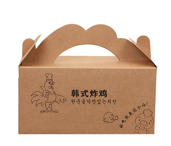 पेशेवर आदेश फ्राइड चिकन पैकेजिंग बॉक्स कोरियाई फ्राइड चिकन takeaway पैकेजिंग कागज बॉक्स bento नालीदार बॉक्स