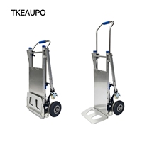 Chariot électrique pliable pour monter les escaliers, équipé d'un support de propulsion pour surfaces planes et d'un système de freinage