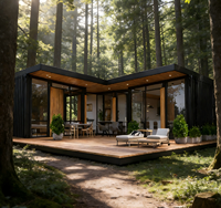 Maisons préfabriquées modernes en conteneurs, maisons miniatures 1 ou 2 chambres avec cuisine, cabane modulaire de luxe pour usage commercial ou résidentiel