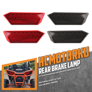 Ensemble de feux arrière LED pour UTV ATV, lentille rouge et noire, feu stop arrière gauche et droit pour Polaris RZR 4 900 EPS/2015-2017 - Product Image 1